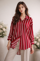 Modern Soft Flow Stripe Casual Shirt