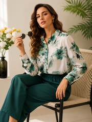 Monaco Floral Digital Print Rayon 2-Piece Co-ord Set