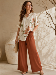 Desert Bloom Wide-Leg Trouser Cord Set