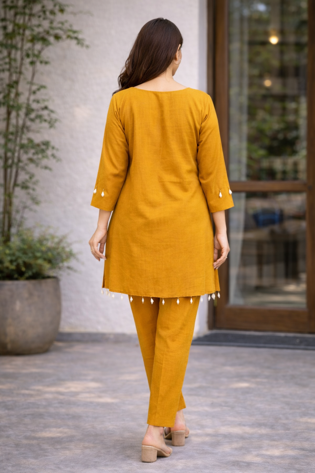 Mustard Elegant Look Cord-Set