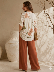 Desert Bloom Wide-Leg Trouser Cord Set