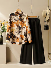 Autumn Bloom Floral Print Co-Ord Set