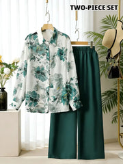 Monaco Floral Digital Print Rayon 2-Piece Co-ord Set
