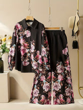 Rose Petal Pink Floral Digital Print 2-Piece Set