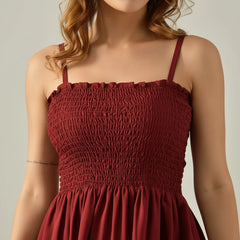Velora – The Midnight Maroon Dress