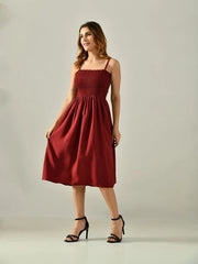 Velora – The Midnight Maroon Dress