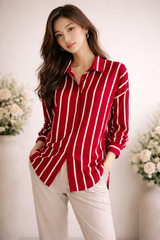 Modern Soft Flow Stripe Casual Shirt