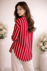 Modern Soft Flow Stripe Casual Shirt