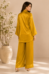Embroidered Shirt & Farshi Shalwar Co-ord Set – Mustard