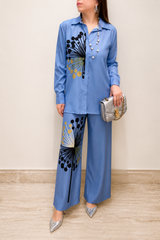 Side Print Casual Cord Set