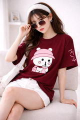Boba Bear Drop-Shoulder T-Shirt