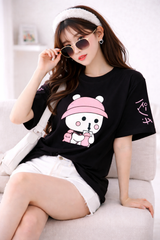 Boba Bear Drop-Shoulder T-Shirt