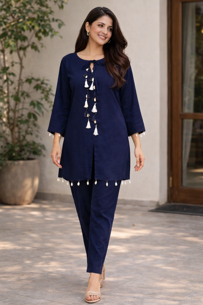Blue Elegant Look Cord-Set