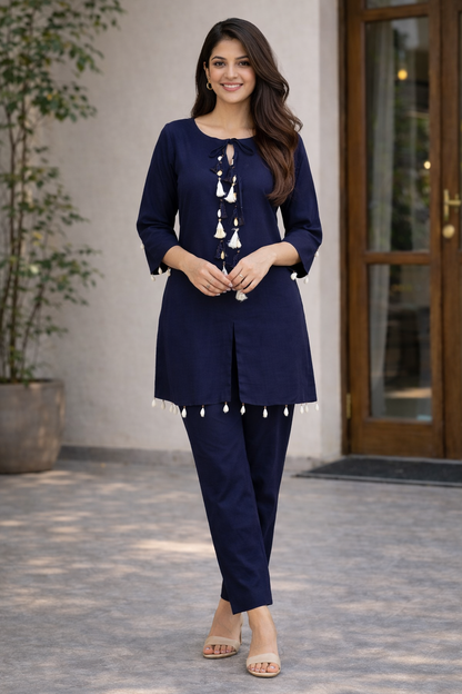 Blue Elegant Look Cord-Set