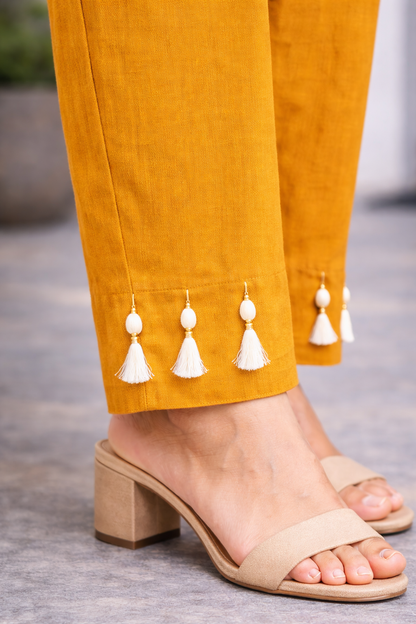 Mustard Elegant Look Cord-Set