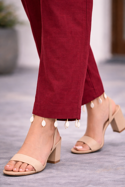 Maroon Elegant Look Cord-Set