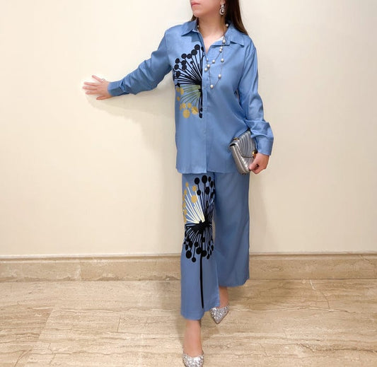 Side Print Casual Cord Set