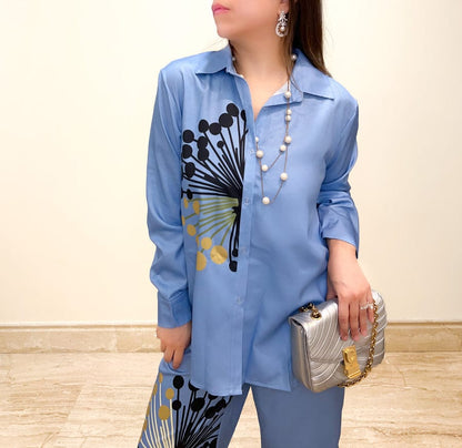 Side Print Casual Cord Set