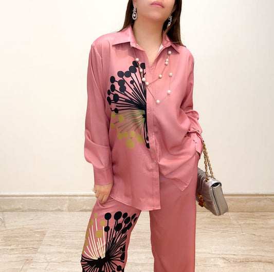 Side Print Casual Cord Set