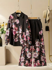 Rose Petal Pink Floral Digital Print 2-Piece Set