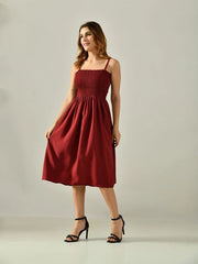 Velora – The Midnight Maroon Dress